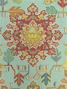 Powell Medallion Terracotta P Kaufmann Fabric 
